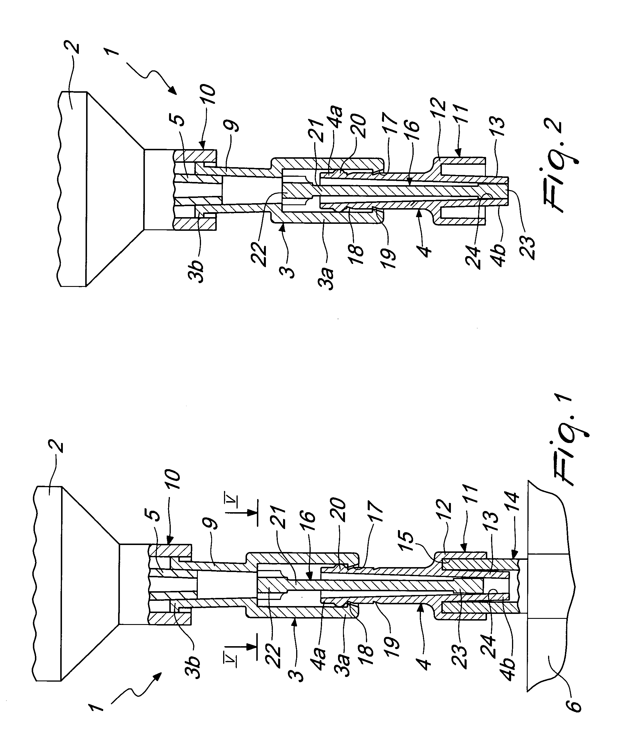Closure device for containers or lines for administering medical or pharmaceutical fluids