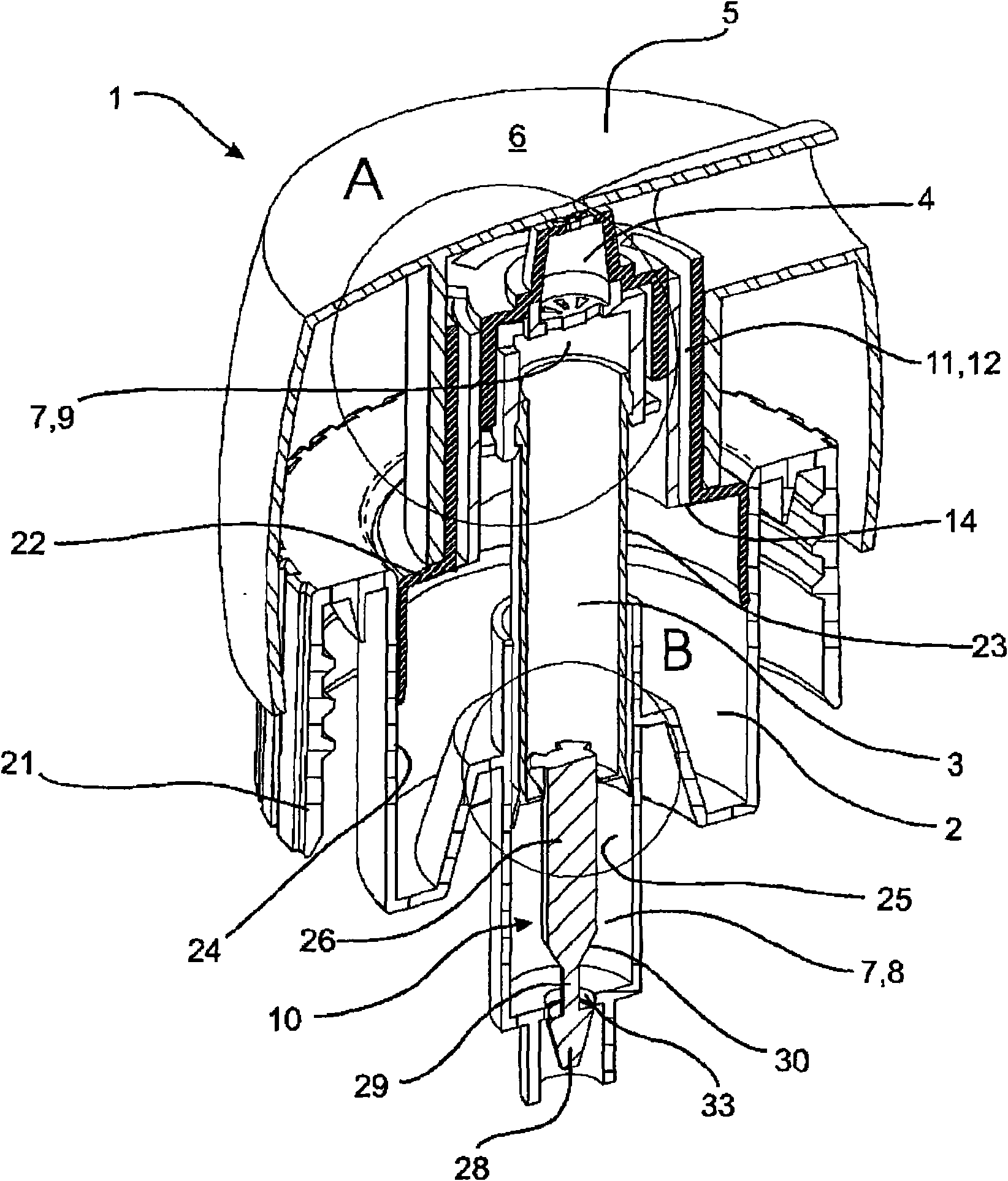 Foaming device for the production of personal-care or cleaning foam