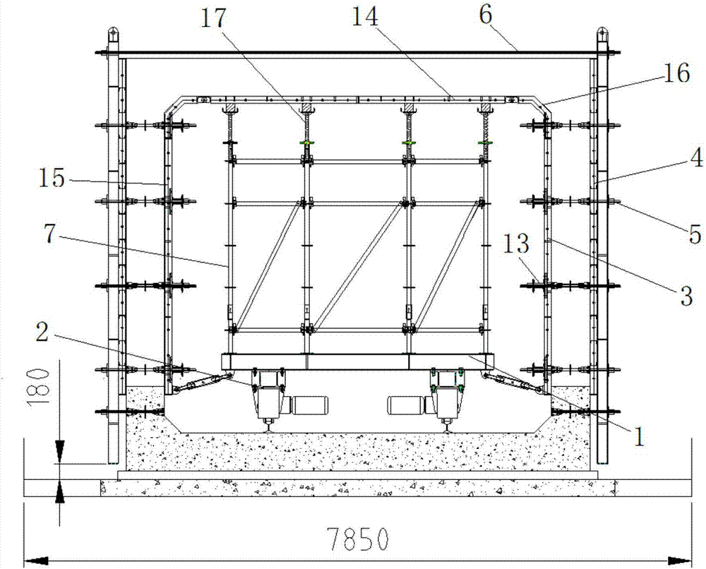 Novel city integrated utility tunnel movable formwork