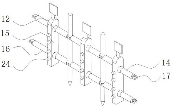 Assembly type building construction fence convenient to mount and dismount