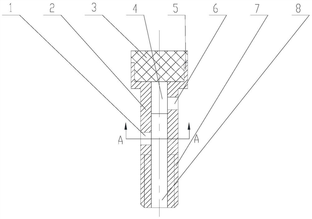 An oil supply hollow screw structure