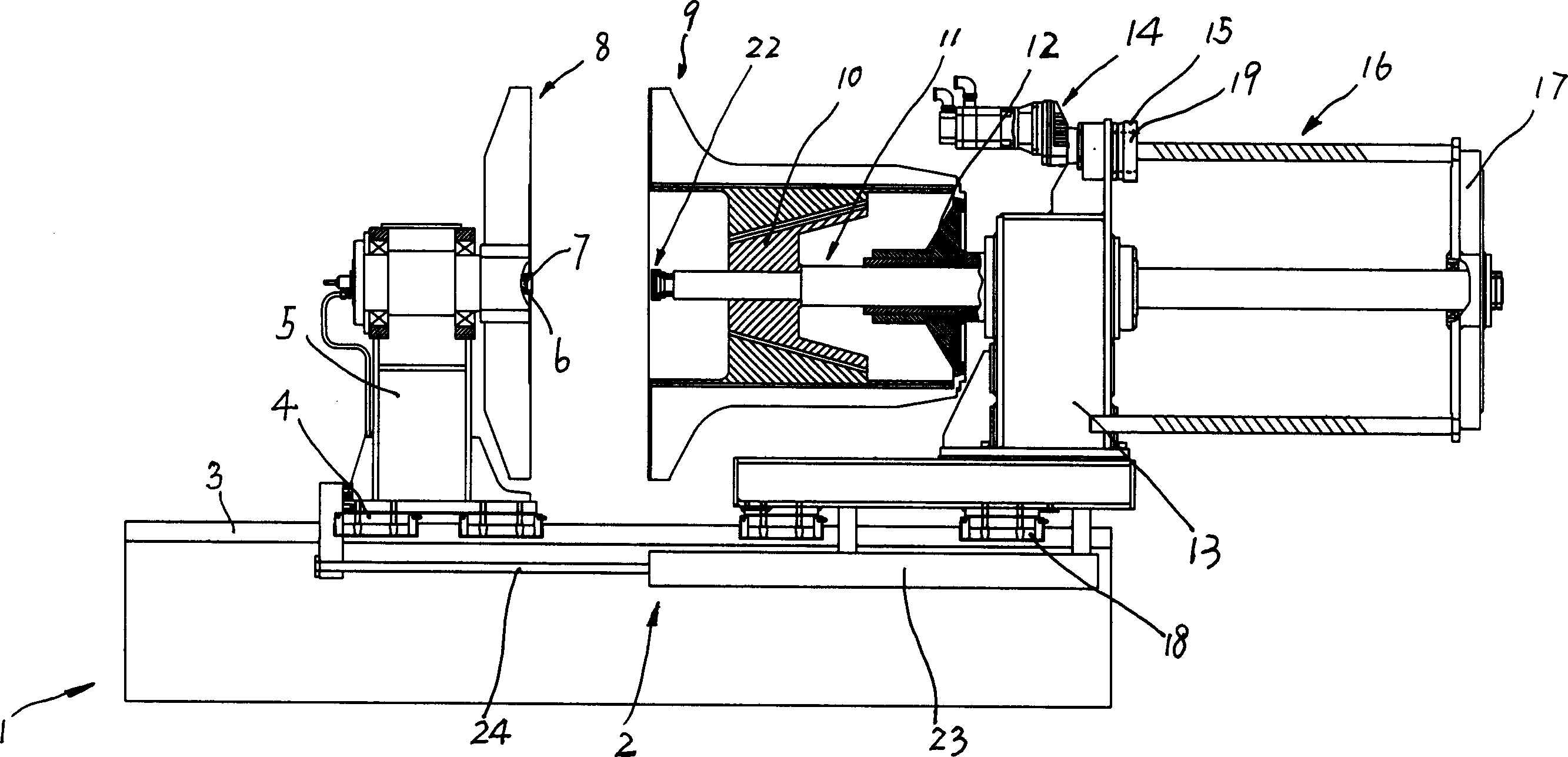 Coiling apparatus of re-spooling machine