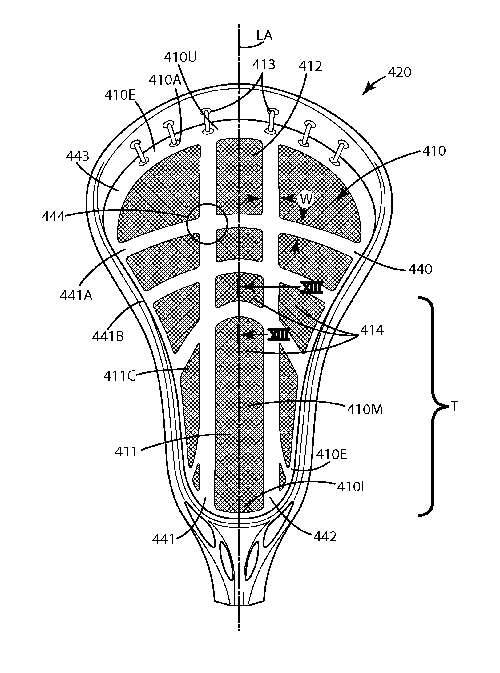 Lacrosse head pocket and related method of manufacture