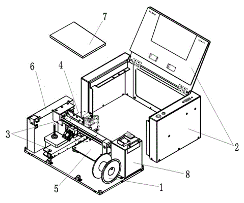 Portable mobile small 3D printer