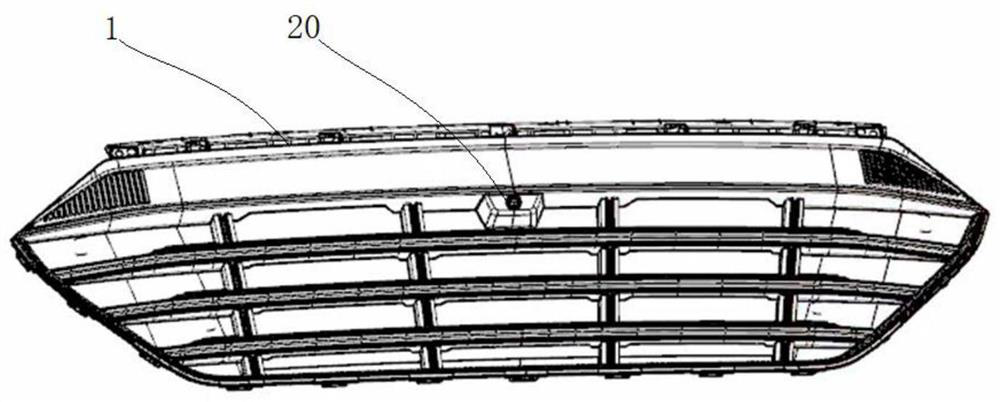 Automobile front air inlet grille structure and using method thereof