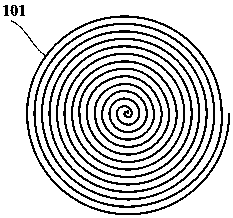 A flexible array eddy current probe and detection method for detecting conductive structure defects