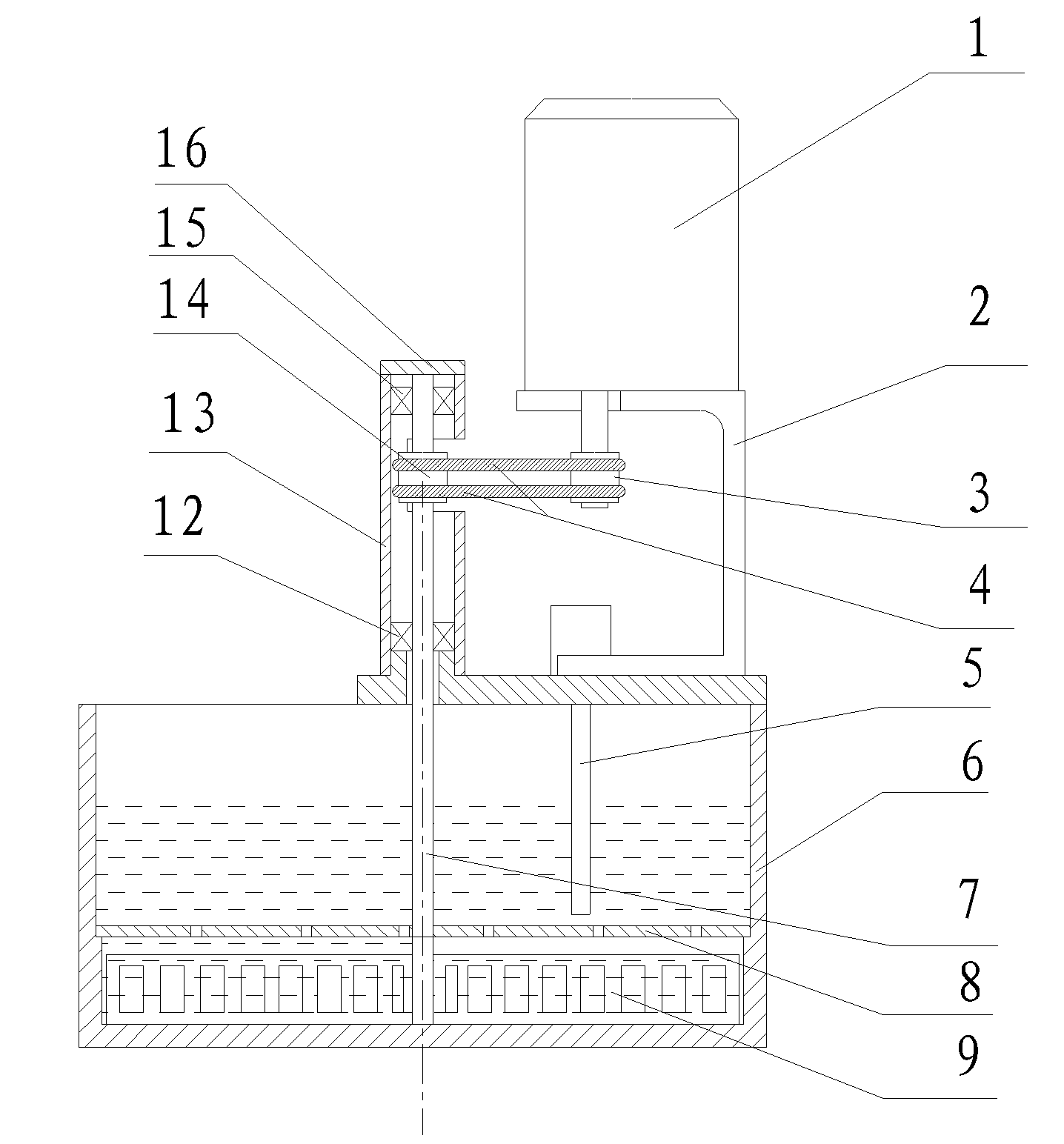 Continuous stirring and dipping device for flux