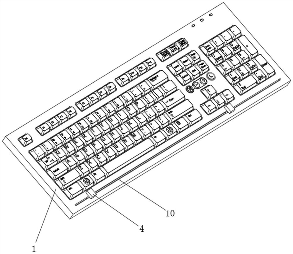 Movable type cleaning mechanism for keyboard