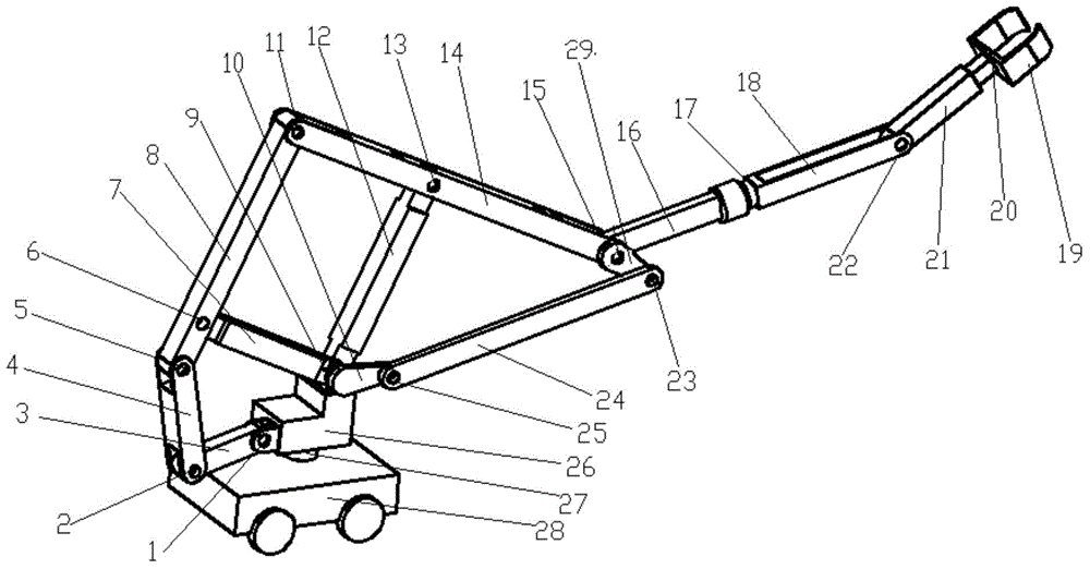 Multi-freedom-degree controllable mechanism type hybrid carrying robot