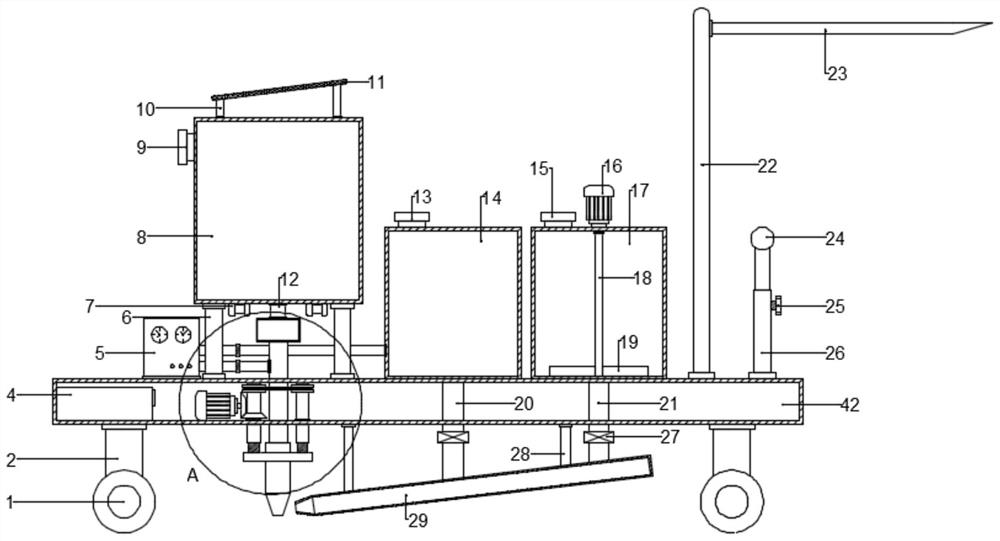 An agricultural seeding device