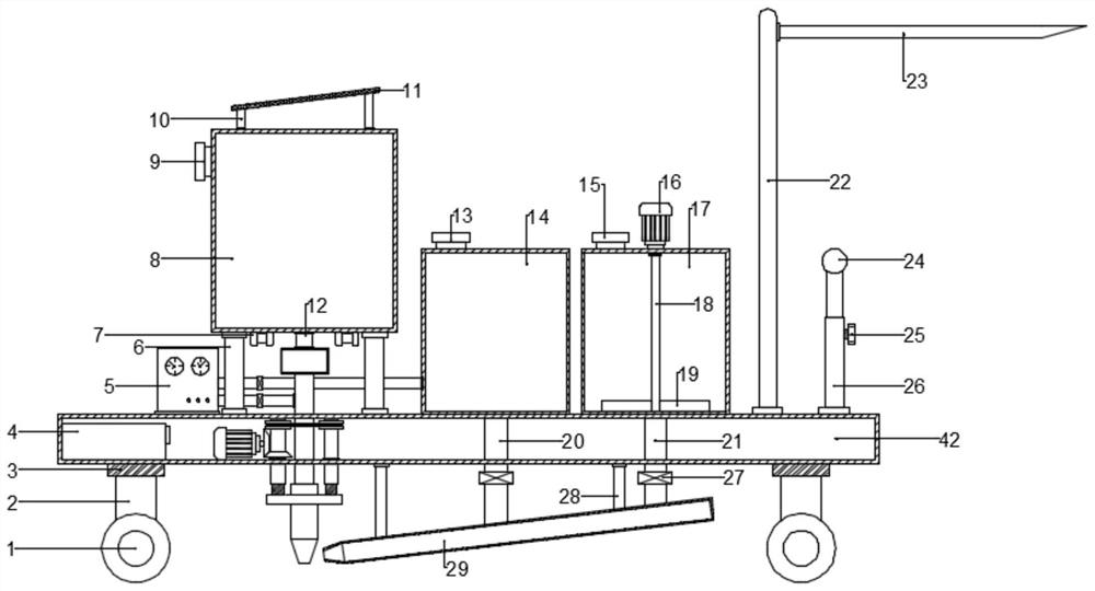 An agricultural seeding device