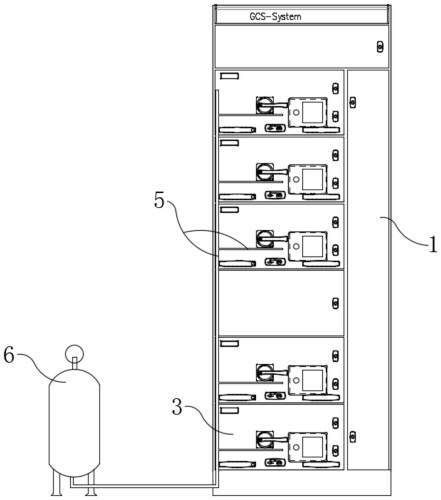 Drawer-type switch cabinet with arc extinguishing device