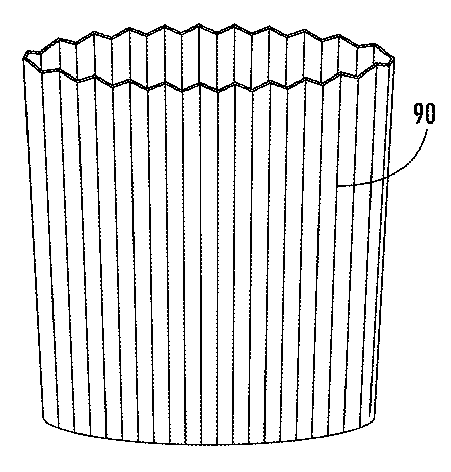 Payload delivery system with pleated component for cartridges