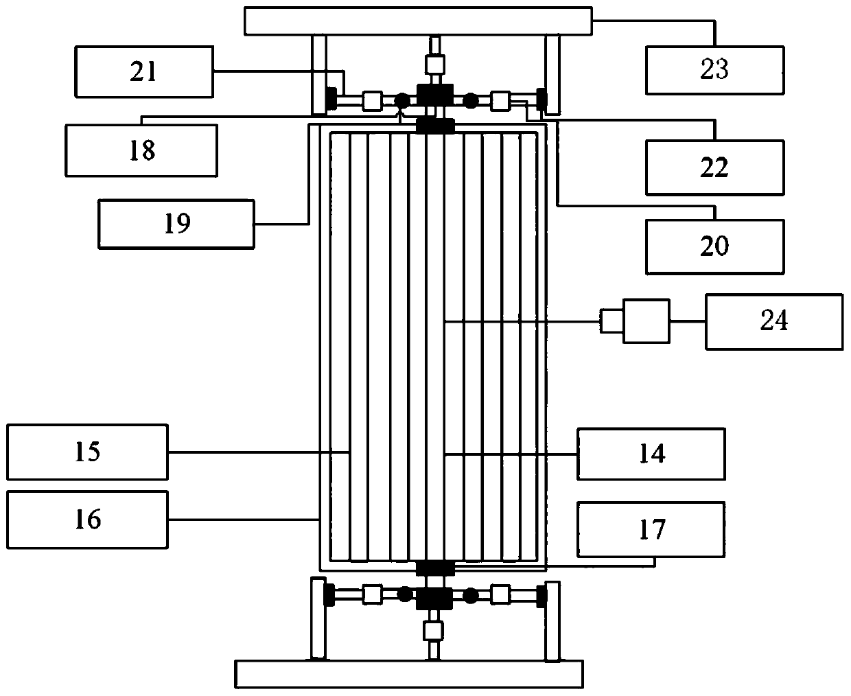 Fuel rod bundle two-phase flow fluid-solid coupling test loop