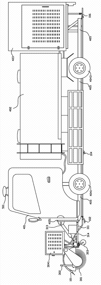 Multifunctional cleaning vehicle for road washing operation