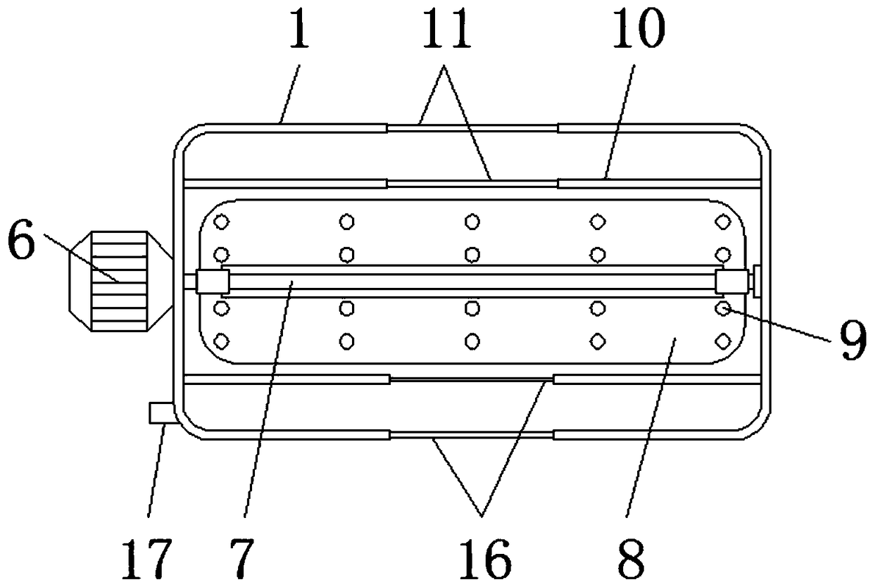 Cleaning device for pickled ornamental pepper production treatment