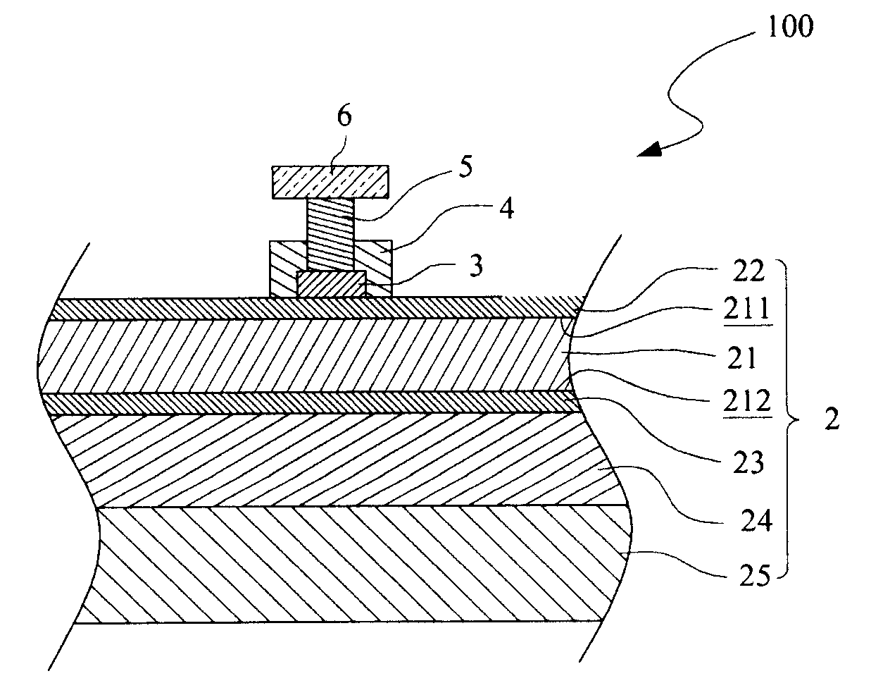 Structure and manufacturing method of substrate board