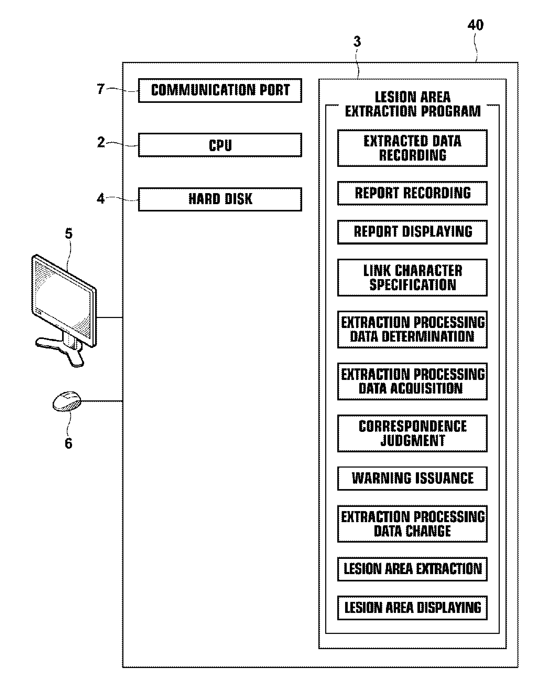 Lesion area extraction apparatus, method, and program