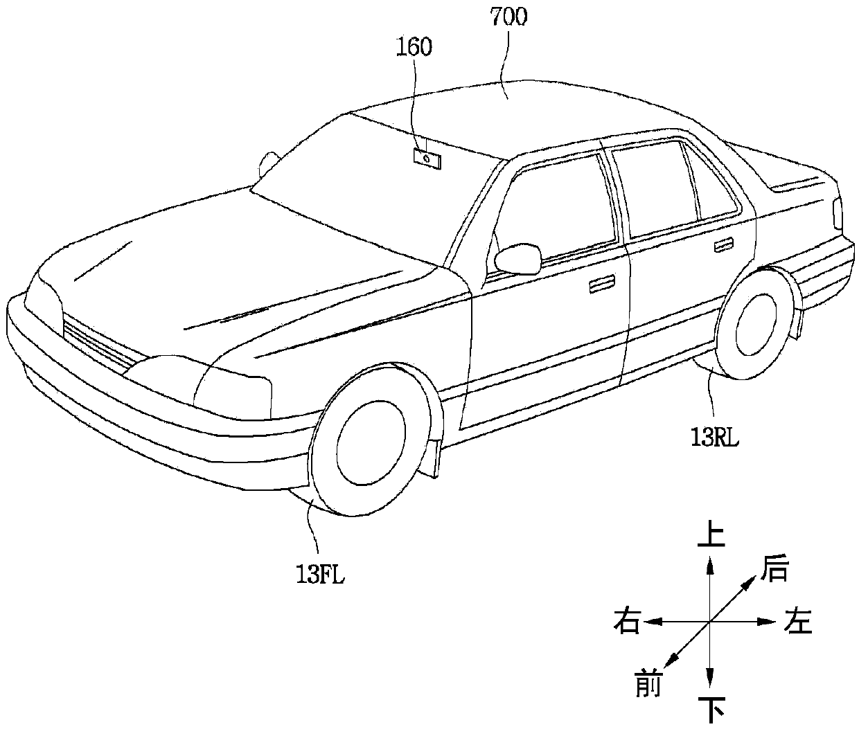 Vehicle driving assistance device and vehicle with same