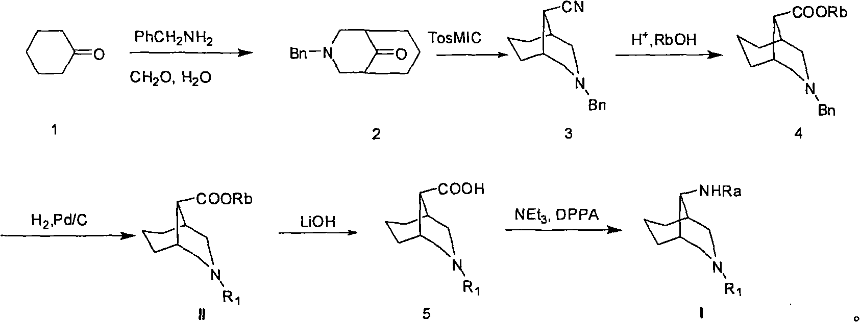 3-azabicyclo (3.3.1) nonane-9-substituted derivative and preparation method thereof