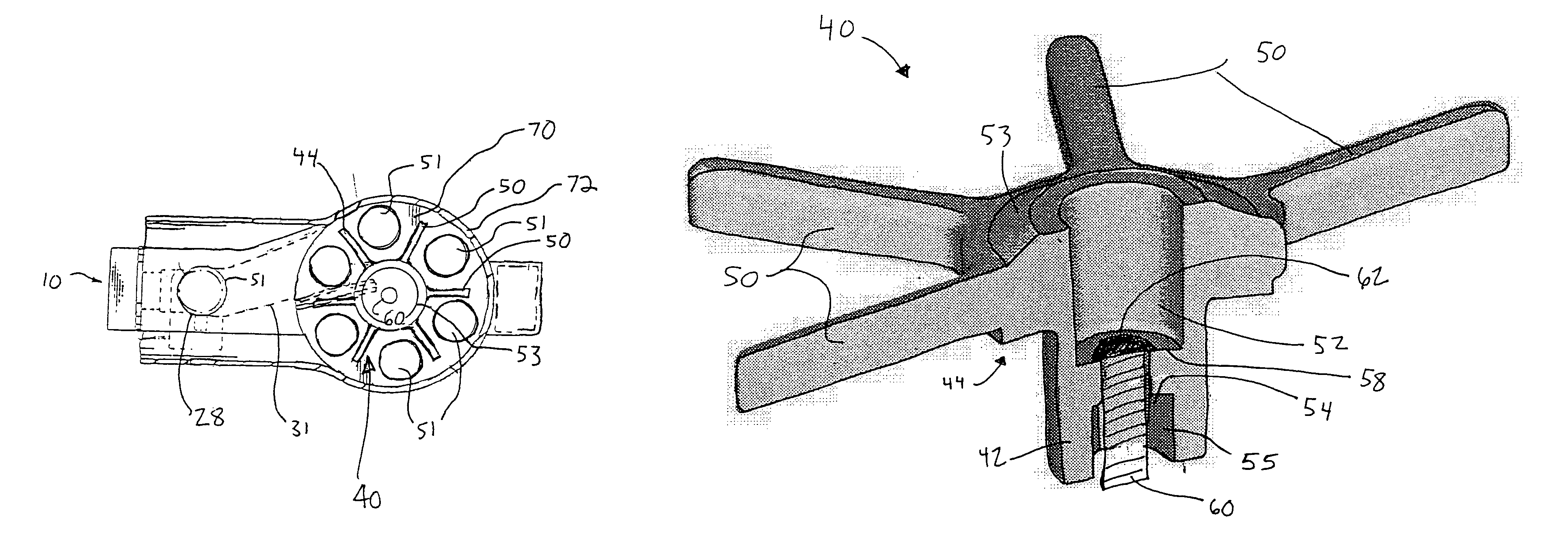 Active feed paintball loader with flexible impeller