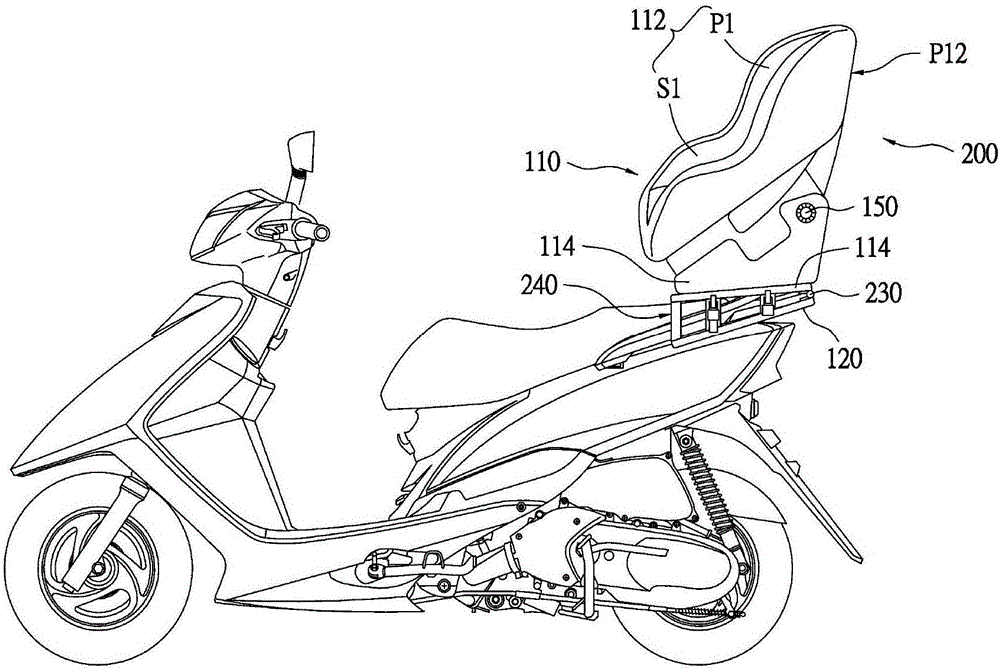 Motorcycle seat with higher safety