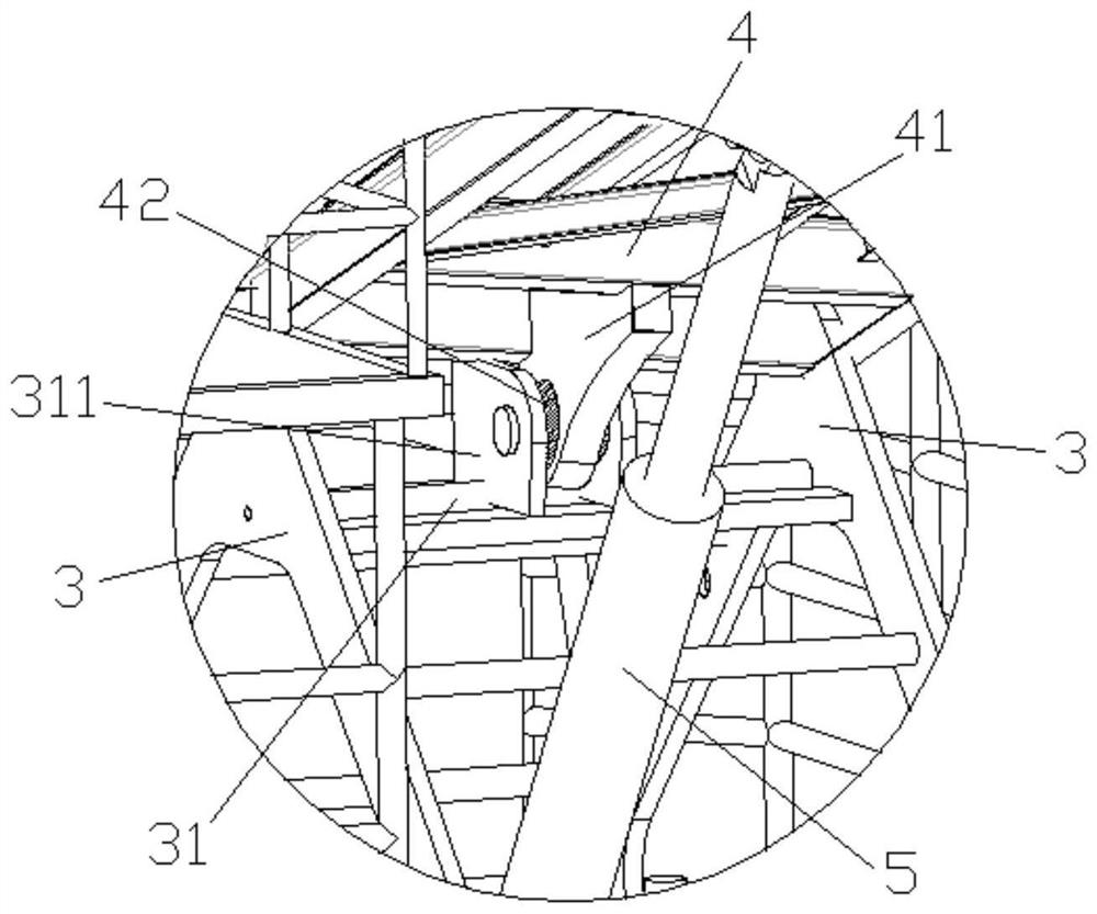 Wave compensation gangway ladder independently controlled by variable-amplitude oil cylinder