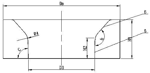 Hollow near-forming forging method of large MW wind power main shaft