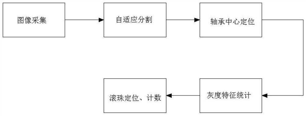 Bearing ball counting visual detection system