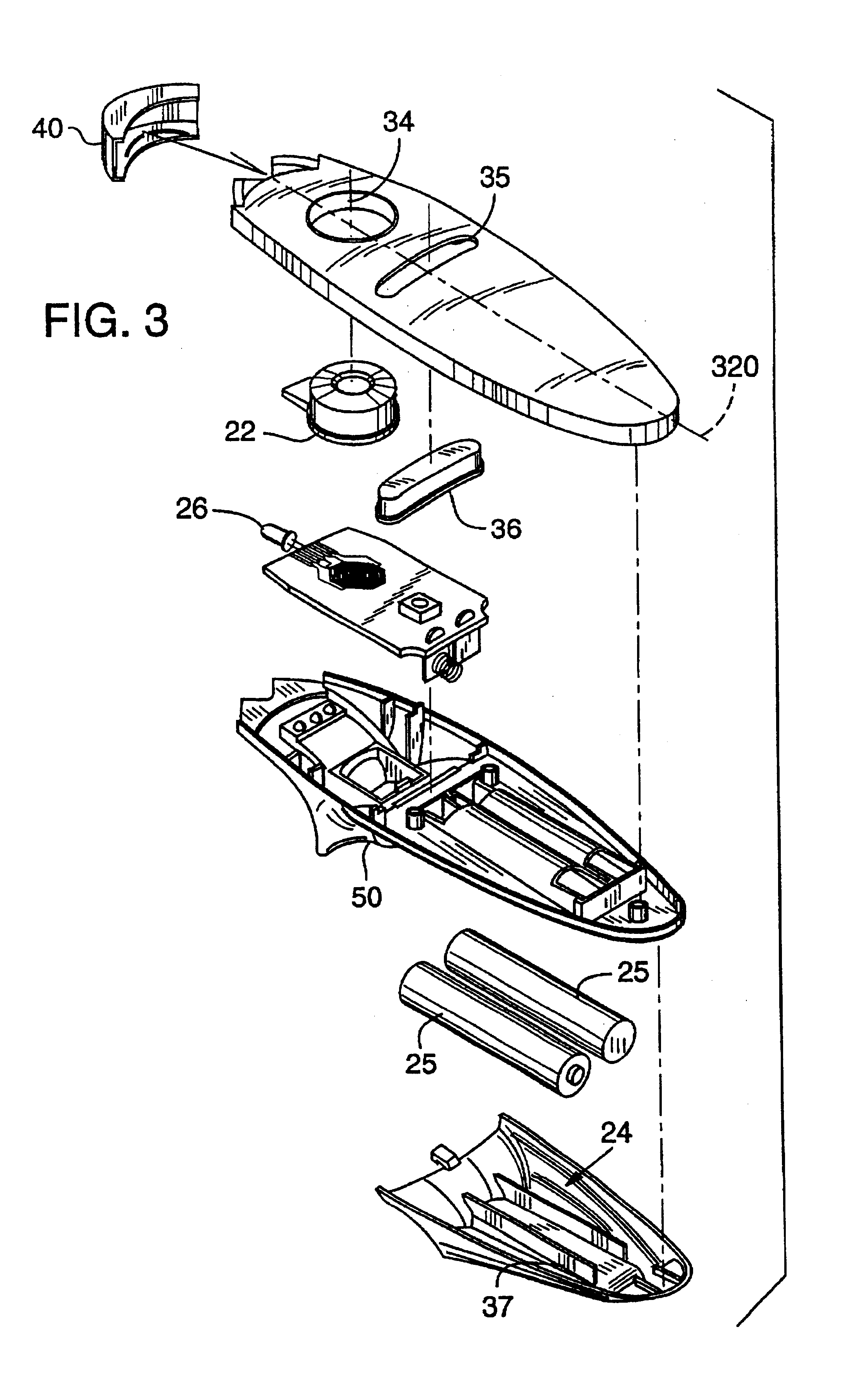 Trigger operated electronic device