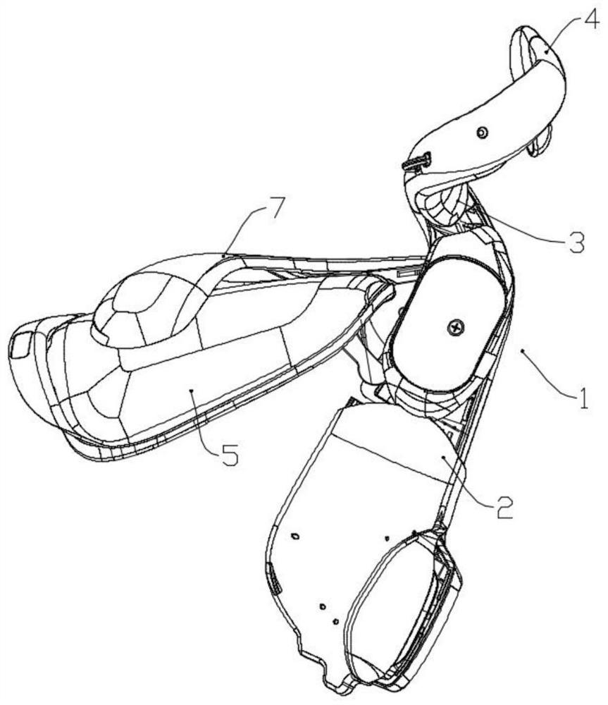 Upper limb muscle rehabilitation training device based on electrical stimulation induction