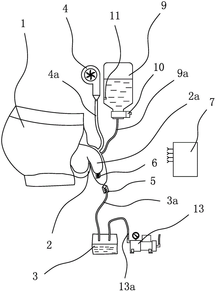 Diaper structure for incontinent patient