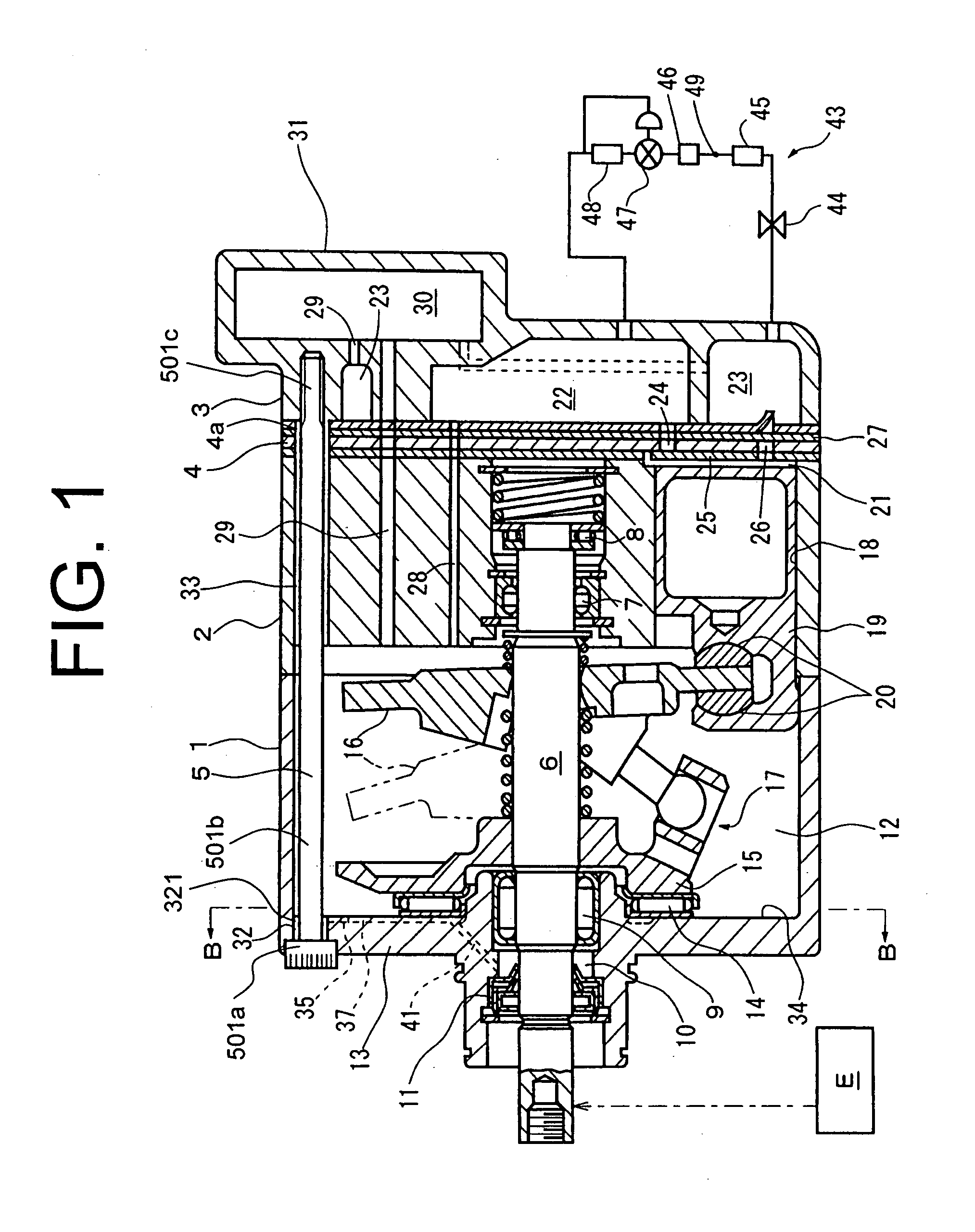 Lubricating oil feeding mechanism in a swash type compressor