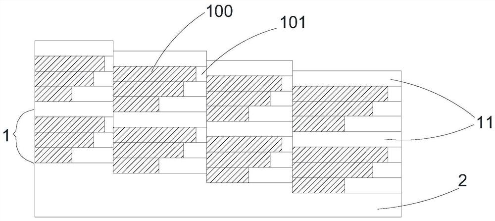 inas/gasb buffer layer, silicon-based antimonide semiconductor material and its preparation method and components