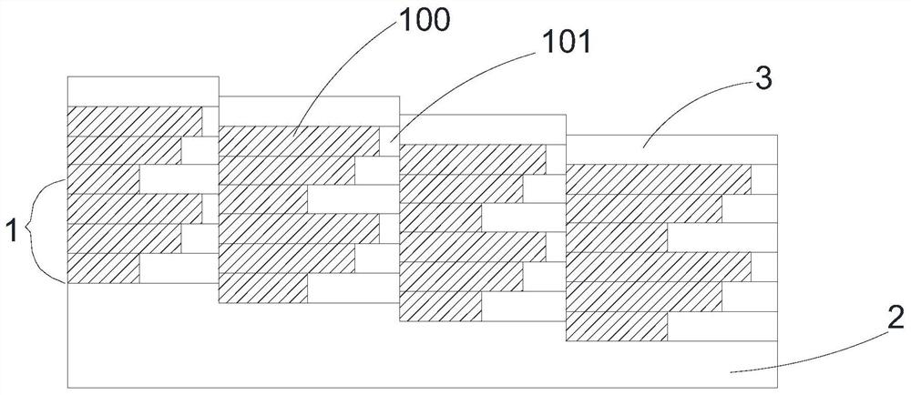 inas/gasb buffer layer, silicon-based antimonide semiconductor material and its preparation method and components