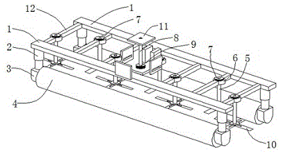 Large-area concrete-pavement trowelling machine