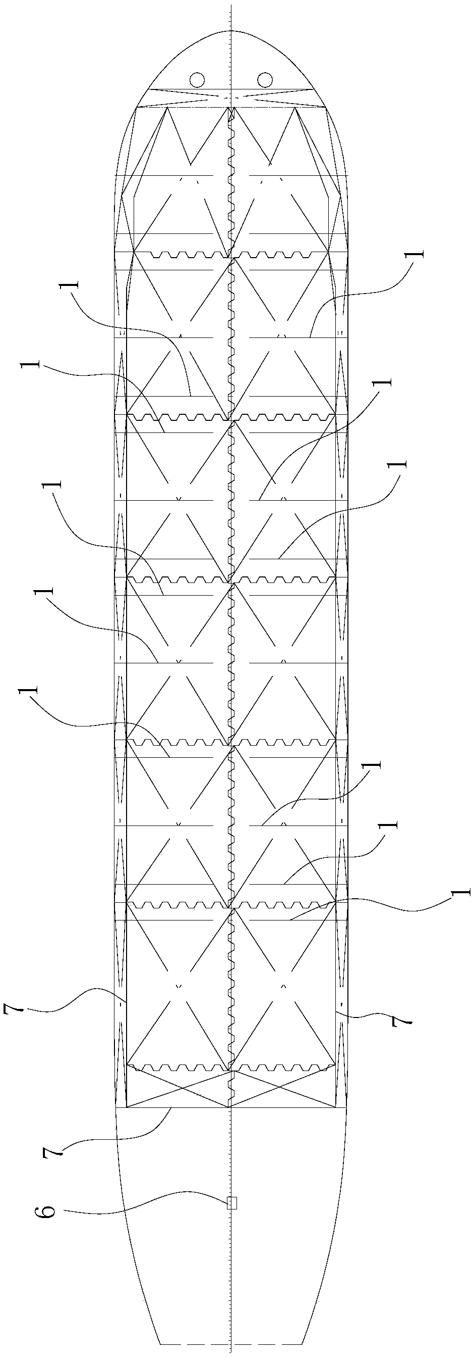 Monitoring method for structural hotspot stress of ship