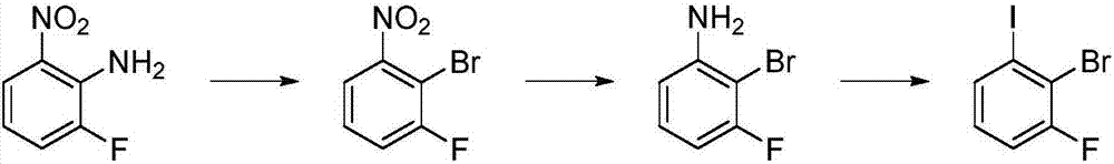 Preparation method of 1-fluoro-2-bromo-iodobenzene