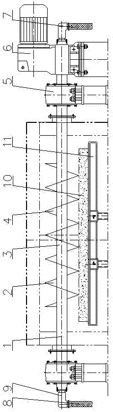 Uniform material distributing device and method adaptable to various kinds of materials