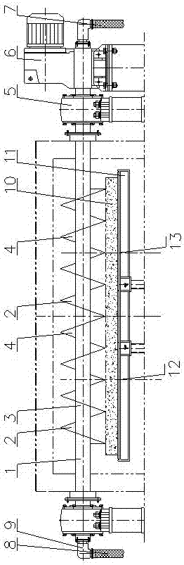 Uniform material distributing device and method adaptable to various kinds of materials