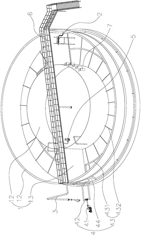 Sequencing batch intermittent aeration three-phase fluidized bed and sewage treatment method