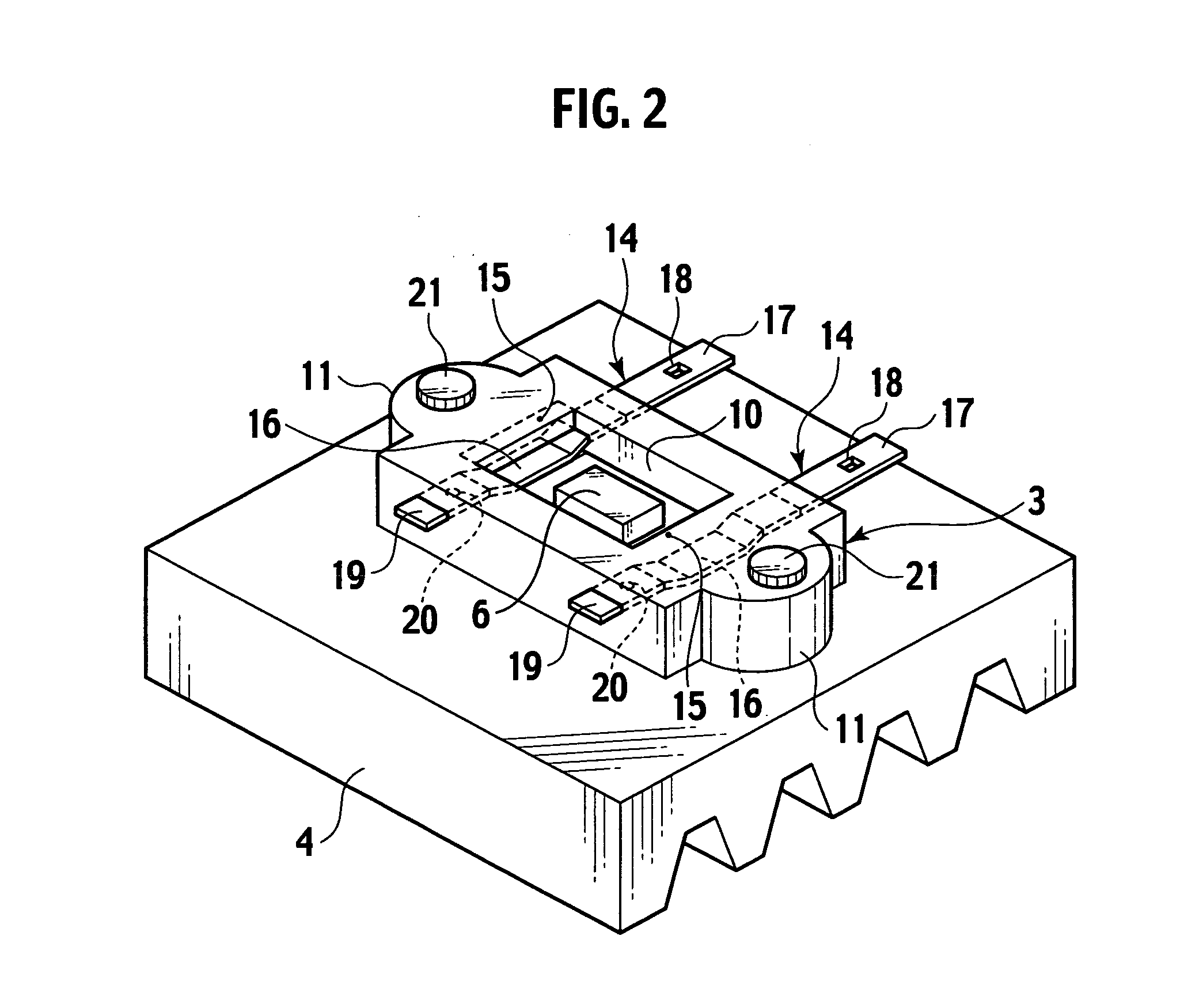 Fixing structure for light emitting diode