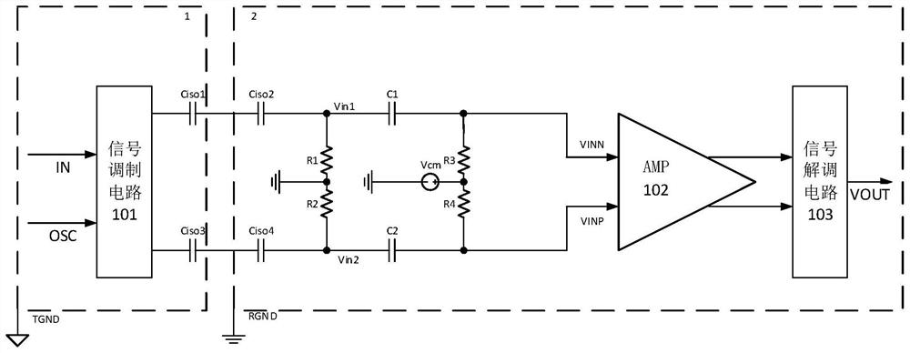 Common-mode transient interference suppression circuit and isolator
