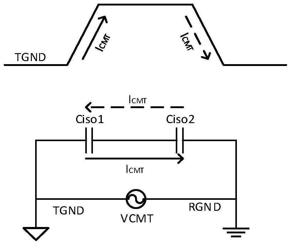 Common-mode transient interference suppression circuit and isolator