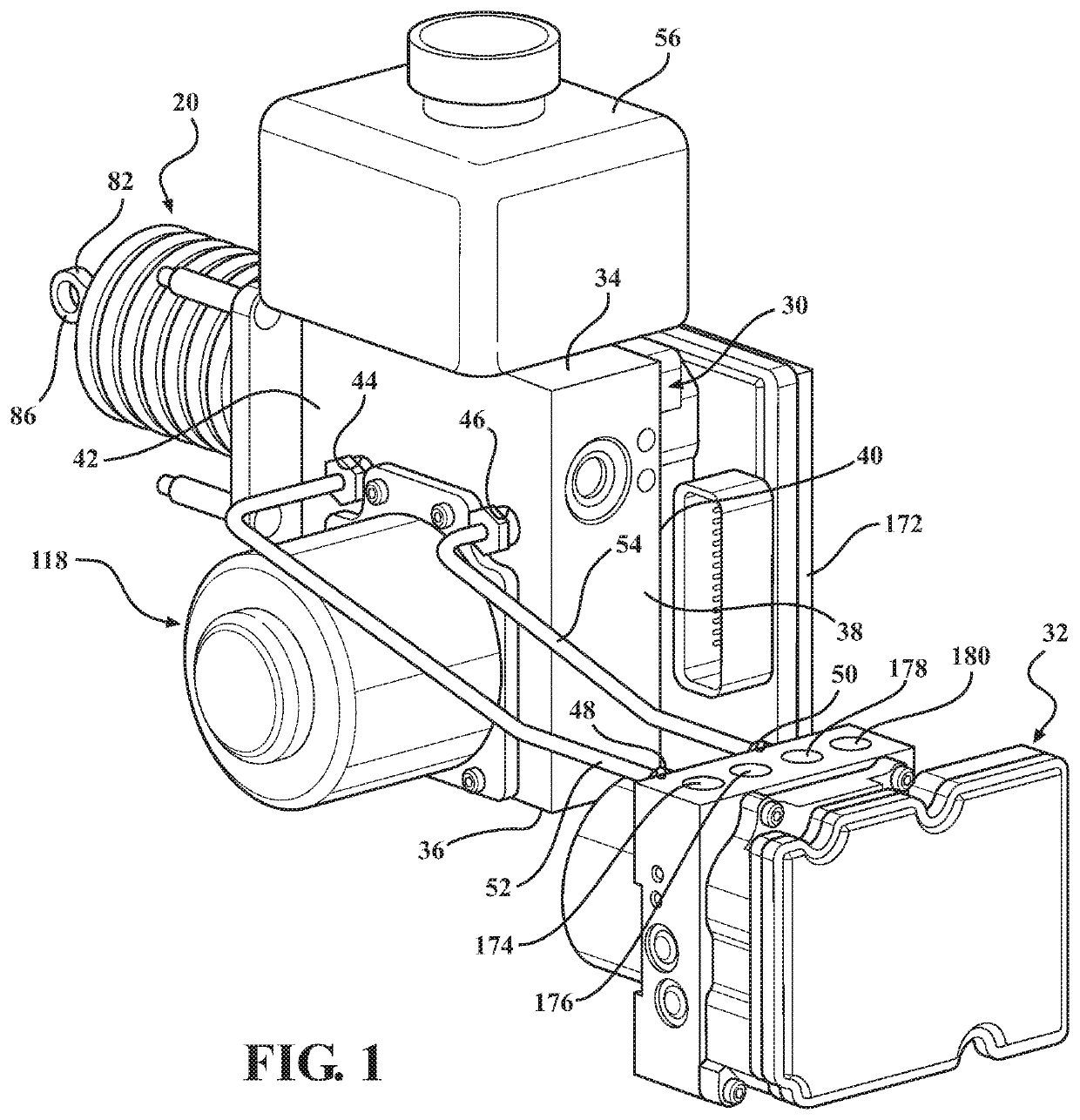 Electro-hydraulic brake system including isolation valves