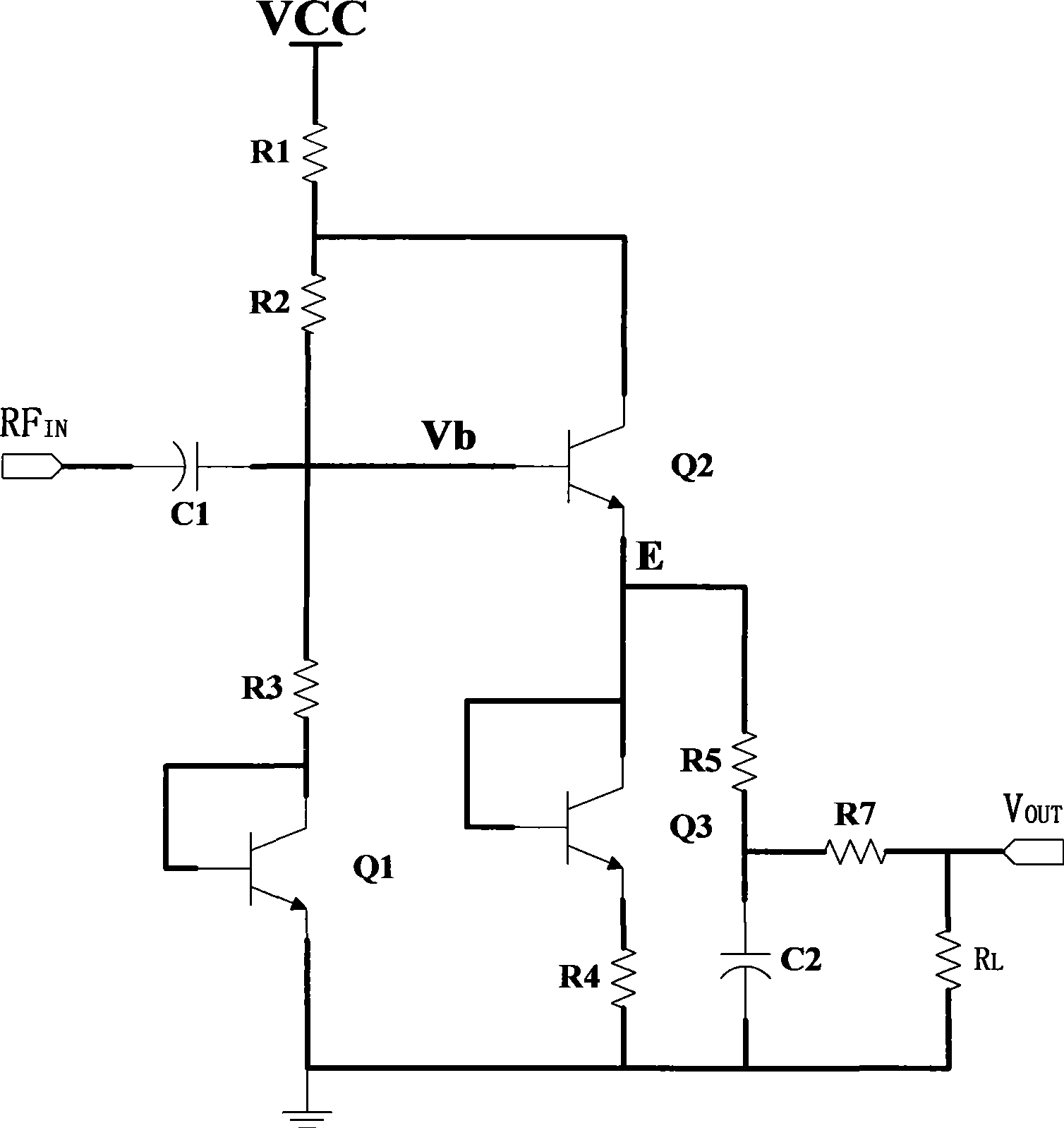 Circuit for detecting radio frequency power