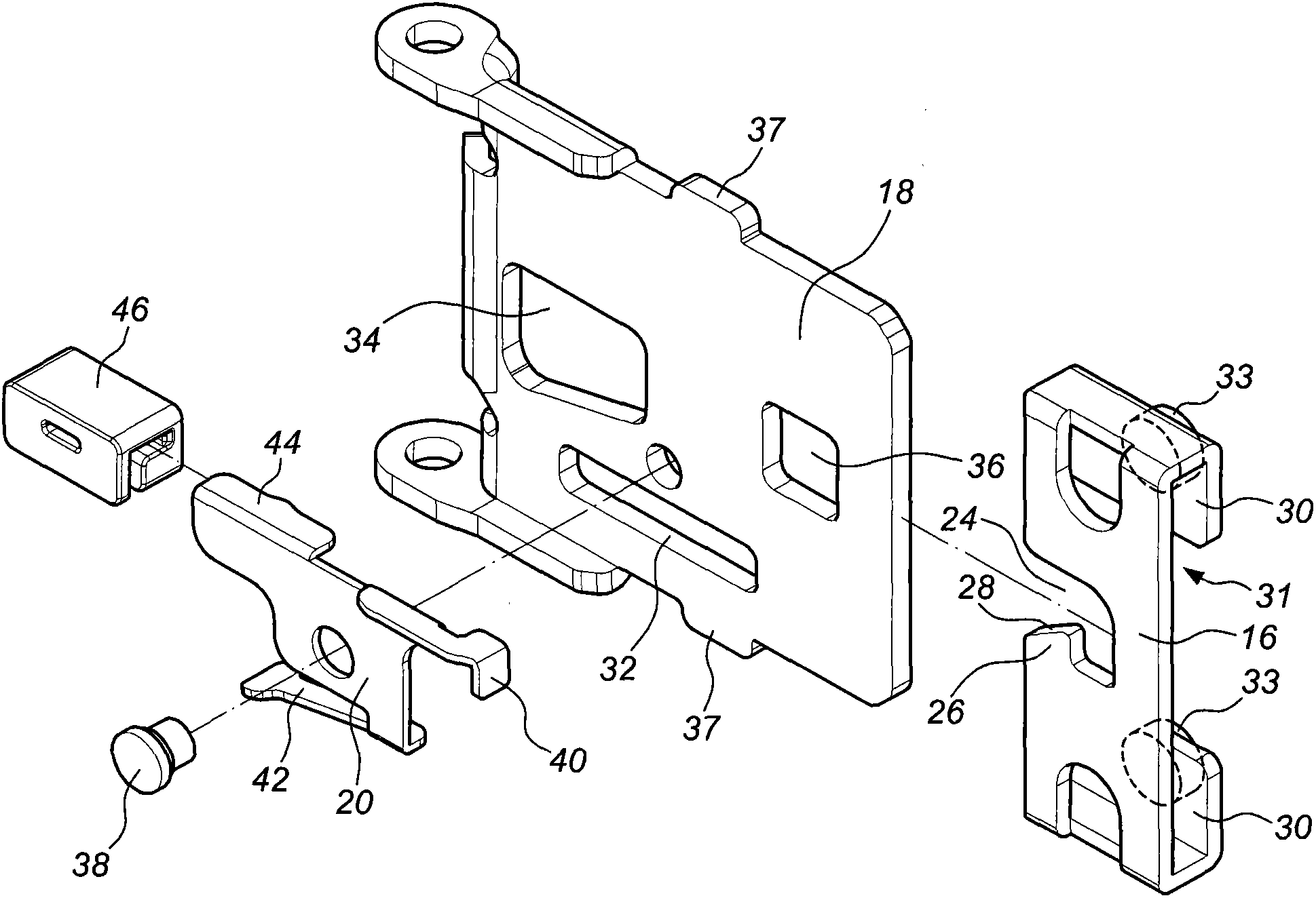 Connection device of cable rack