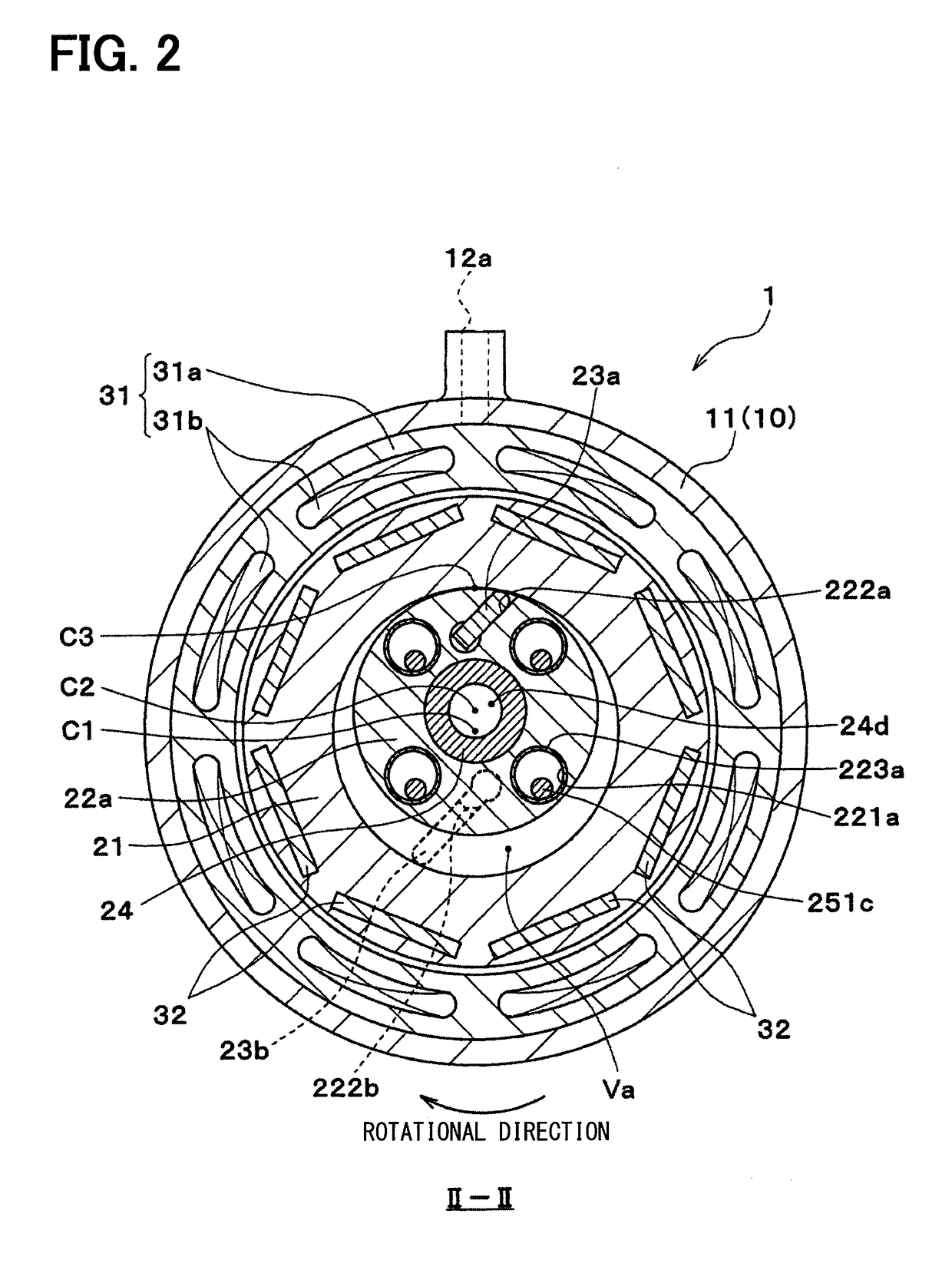 Rotating cylinder type compressor