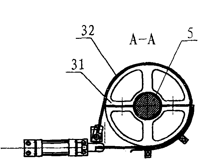 Braking device of jig dyeing machine