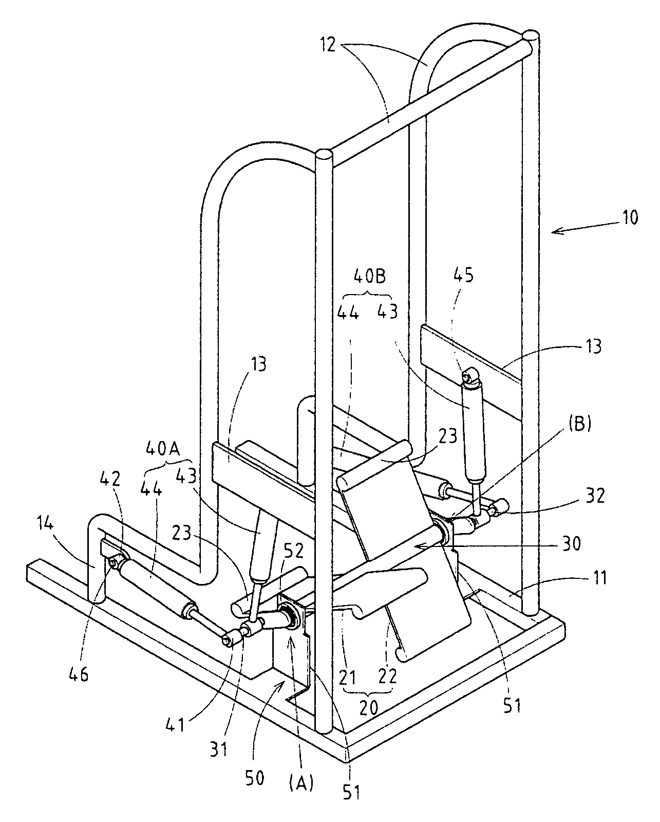 Stationary apparatus for doing exercise imitating the act of mountain climbing